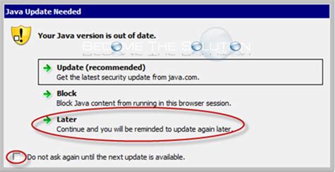 What to do if Java is out of date