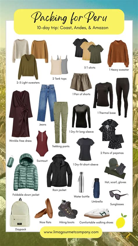 What to pack for Peru