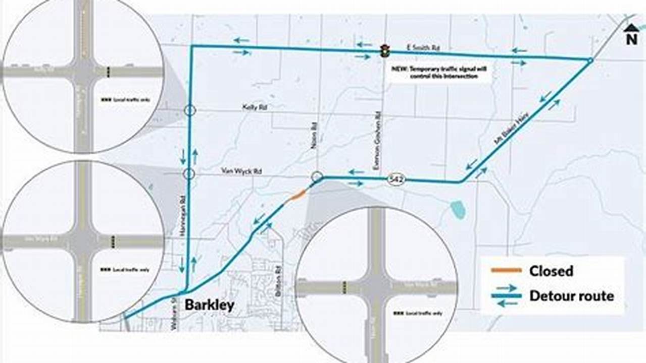 Whatcom County Road Closure Map