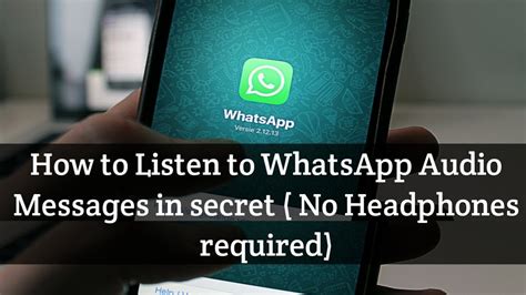 WhatsApp Audio Privacy