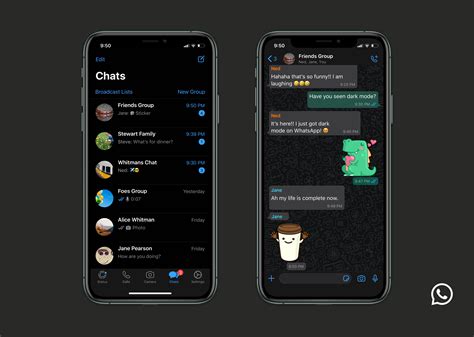 Perbandingan Dark Mode WhatsApp di iPhone dan Android