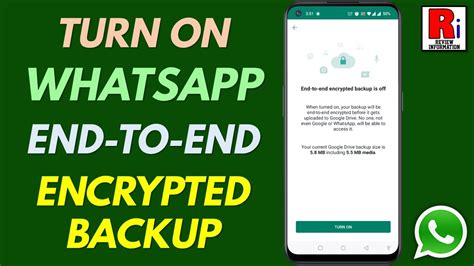 WhatsApp End-to-End Encrypted Backup
