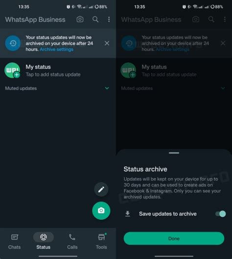 WhatsApp Status Archive Feature in the Works