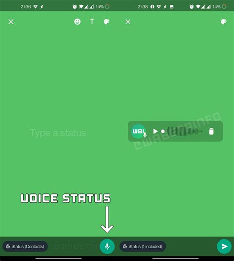 WhatsApp Testing Voice Status Feature