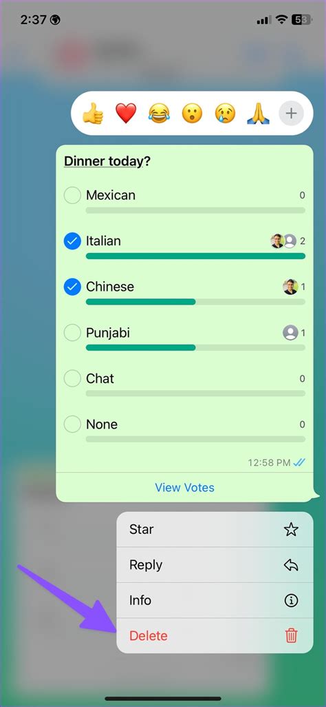 WhatsApp progresses with the development of the polling feature