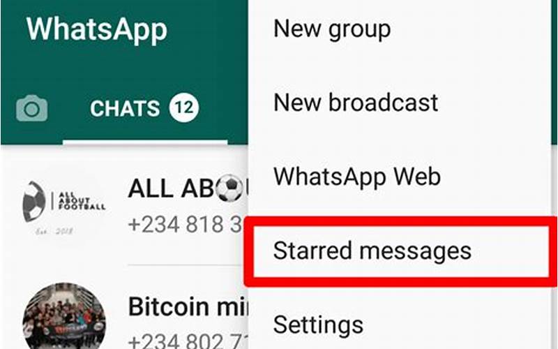 Whatsapp Folder Starred Messages