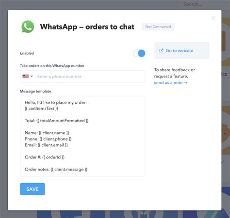 Whatsapp Order Template