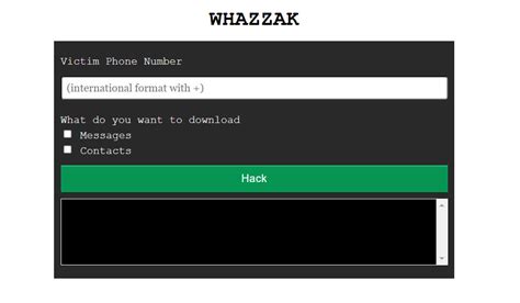 Whazzak Whatsapp Hacking method