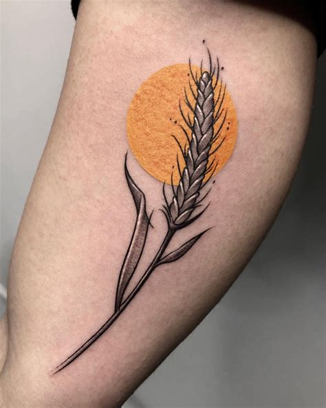 50 Wheat Tattoo Designs For Men Cool Crop Ink Ideas