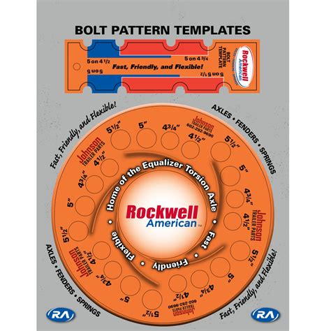 Wheel Bolt Pattern Template