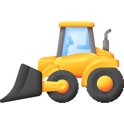 Wheel Bulldozer 3D PNG