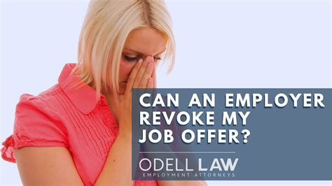 When Can A Job Offer Be Revoked?