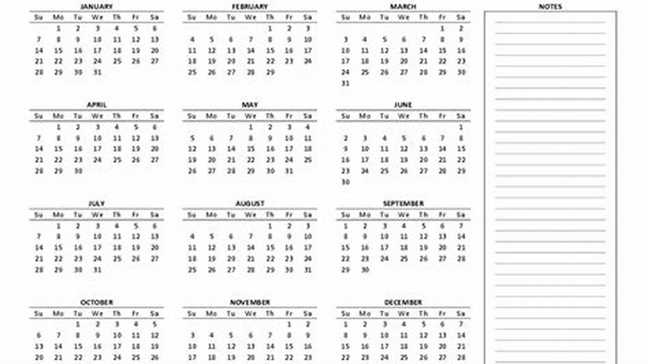 When Can2024 Calendar Printable One Page Word Files