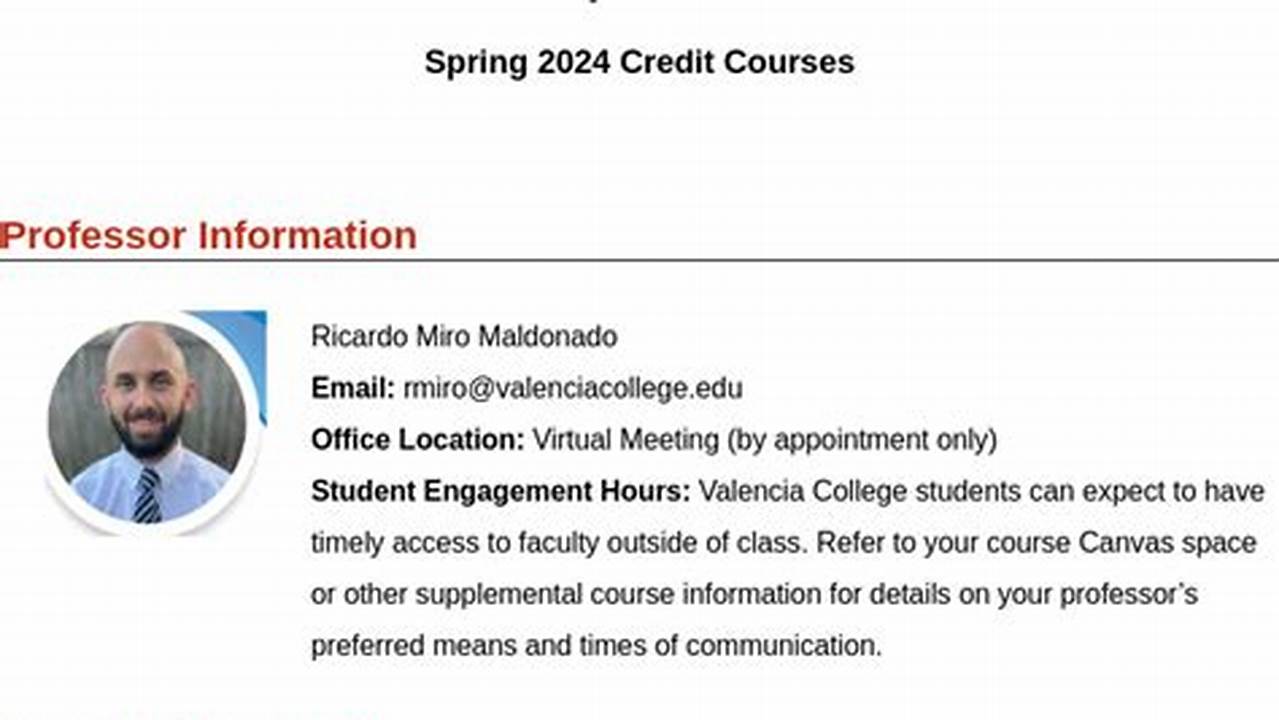 When Is Spring 2024 For Valencia College