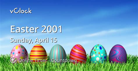 When Is Easter 2001