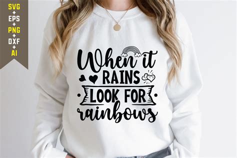 Download When It Rains, Look for Rainbows. when... SVG File - SVG Design Cameo