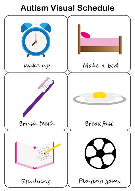 When Upset Free Visual Schedule Printable Autism