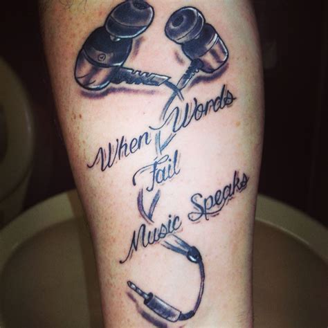 tattoo music where words fail music speaks Small quote