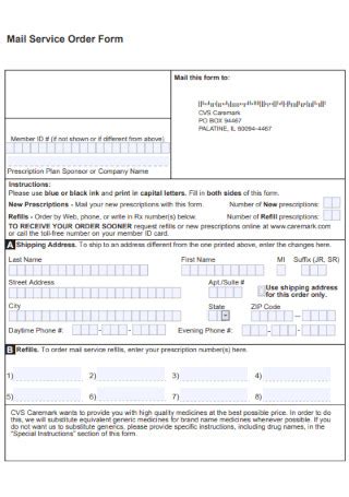 When to Order Forms by Mail