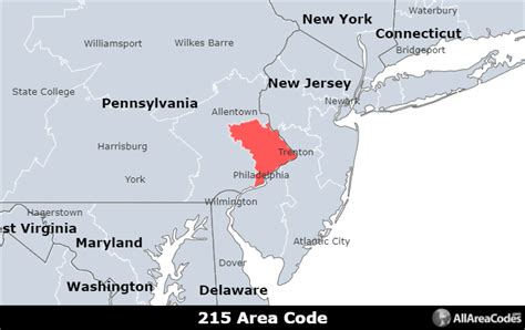 Where is Area Code 215 Located in the United States?