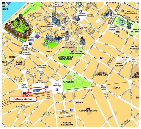 Angers Map France