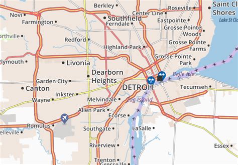Aerial Photography Map of Dearborn, MI Michigan