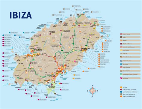 political map. Part of the Balearic Islands, an archipelago and