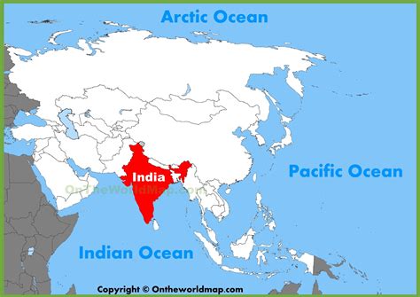 India location on the World Map