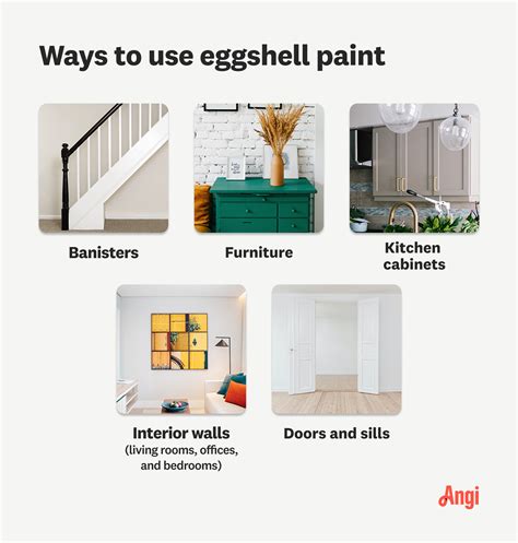 Where to use eggshell and matte paints