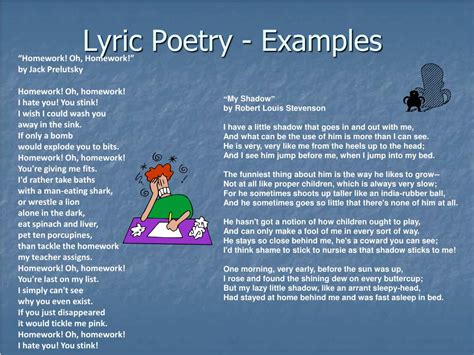 Which Phrase Best Illustrates The Musical Quality Of The Lyric Poem?