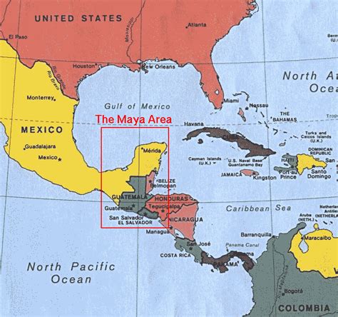 Which Letter Indicates The Location Of The Mayan Empire?