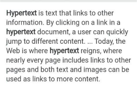 Which Of The Following Does Not Describe Hypertext