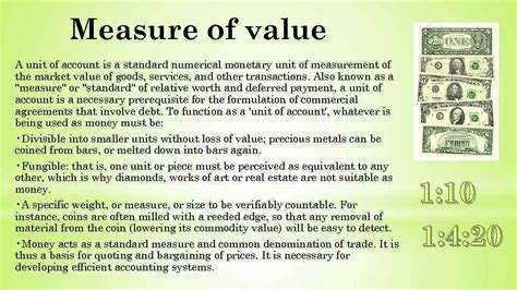Which Statement Shows That Money is a Measure of Value