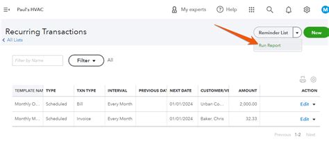 Which Two Transactions Cannot Be Used In Recurring Transaction Template