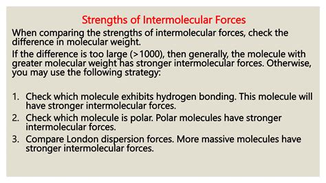 Which has Stronger Intermolecular Forces: