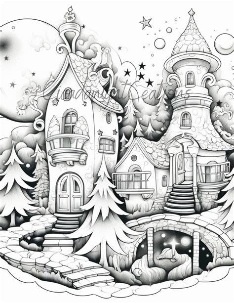 Whimsical Christmas Coloring Pages
