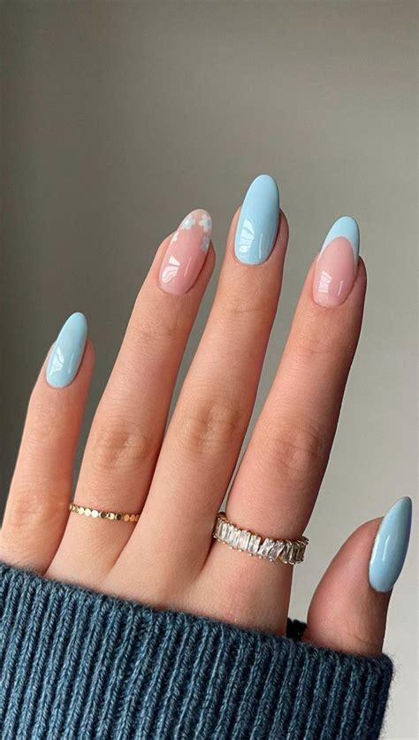 White And Blue French Tip Nails: A Perfect Combination For The 2023 Spring/Summer Season