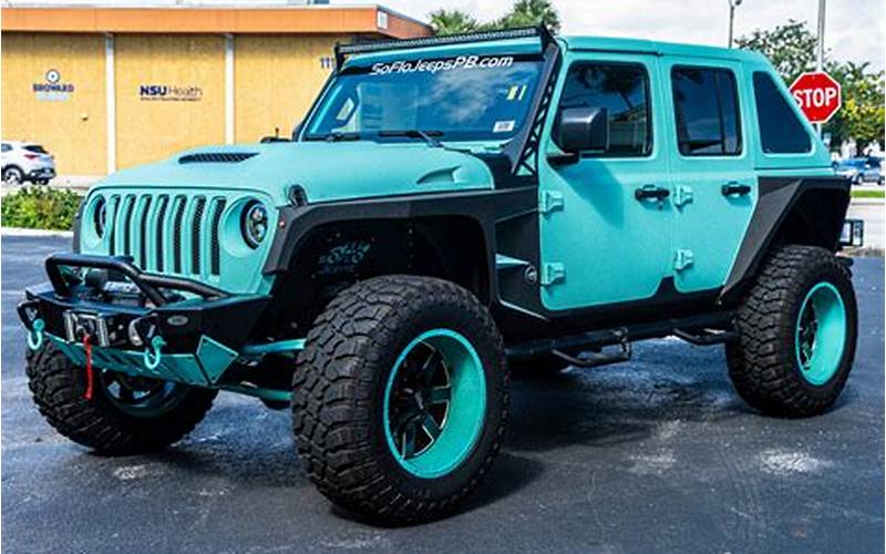 White And Teal Jeep Offroad