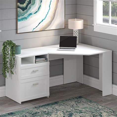 White Corner Computer Desk from Monarch Coleman Furniture