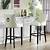 White Leather Bar Stools With Nailheads