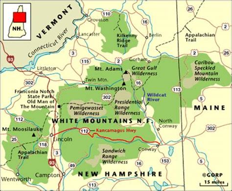 White Mountains New Hampshire Map