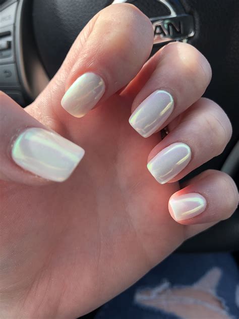 Get Ready For The Latest Trend: White Nails With Unicorn Chrome