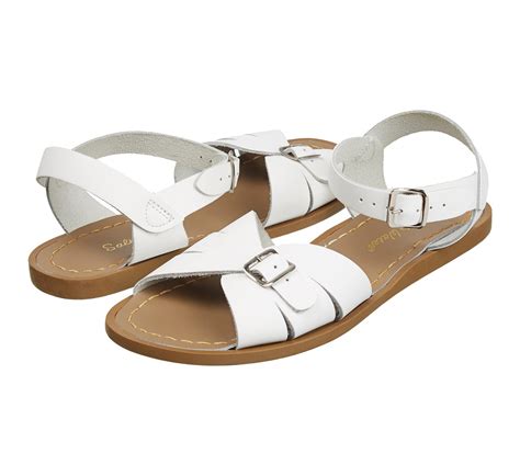 Hoy Original Salt Water Sandal White Leather Kid's Laurie's Shoes