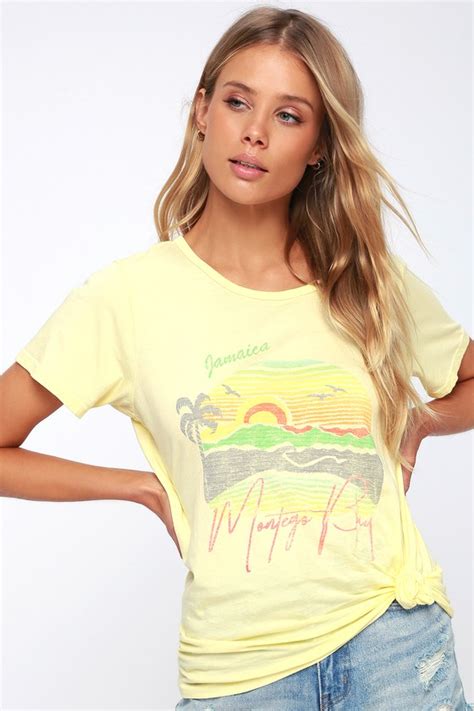 Get Stylish with White and Yellow Graphic Tees | Shop Now
