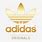 White Adidas with Gold PNG