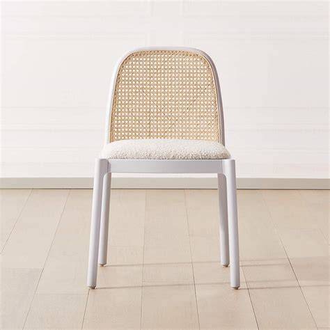 White Cane Dining Chair