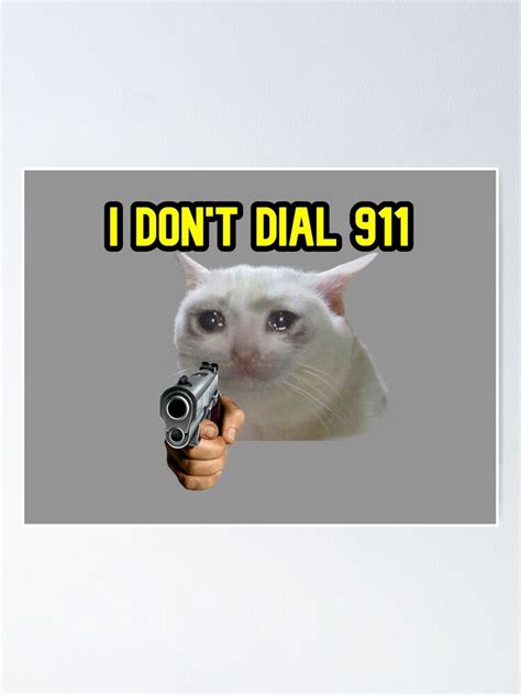 White Cat Meme Hello 911