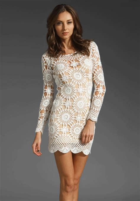 White Crochet Dress
