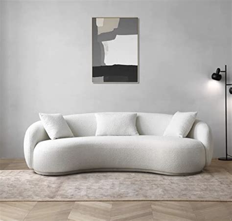 White Curved Sofa