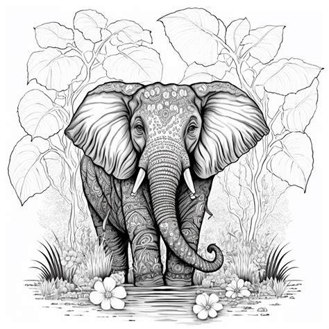 White Elephant Coloring Pages